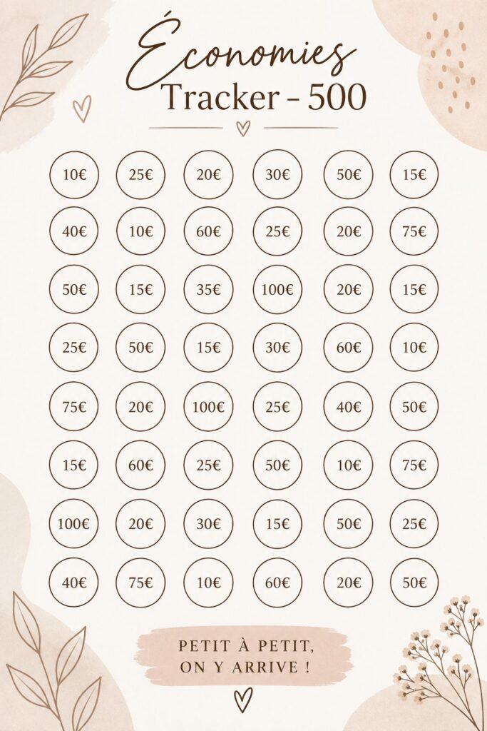 Femme souriante utilisant un tableau pour suivre ses économies.