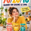 Femme utilisant un calculateur pour gérer son budget avec la méthode 70/20/10.