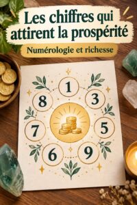 Image représentant le chiffre 888 avec des symboles de prospérité en arrière-plan.
