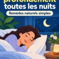 Une femme sereine lisant dans son lit avant de dormir, illustrant l'importance d'un rituel de coucher apaisant.