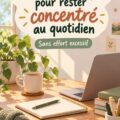 Image représentant une femme concentrée en train de travailler dans un environnement organisé et calme.