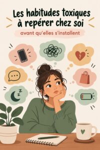Femme réfléchissant à ses habitudes de vie