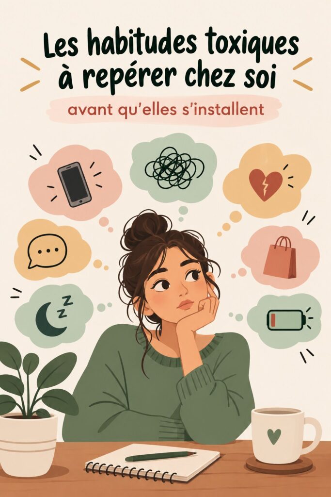 Femme réfléchissant à ses habitudes de vie