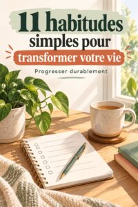 Femme souriante adoptant de nouvelles habitudes pour améliorer sa vie.