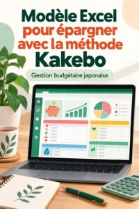 Illustration d'un modèle Excel pour la méthode Kakebo, avec des graphiques de budget.