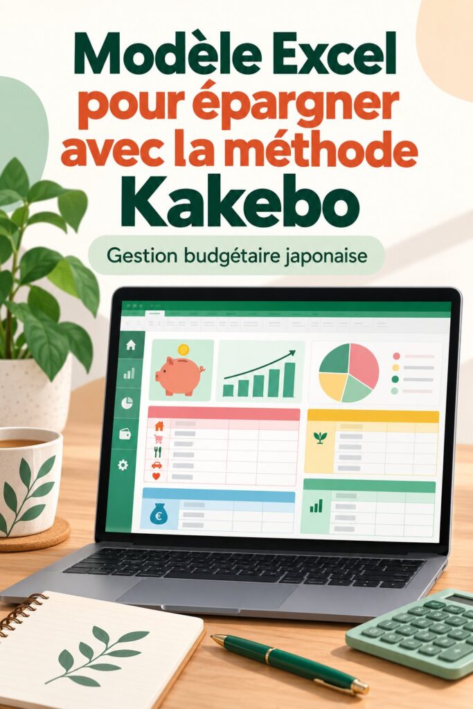Illustration d'un modèle Excel pour la méthode Kakebo, avec des graphiques de budget.