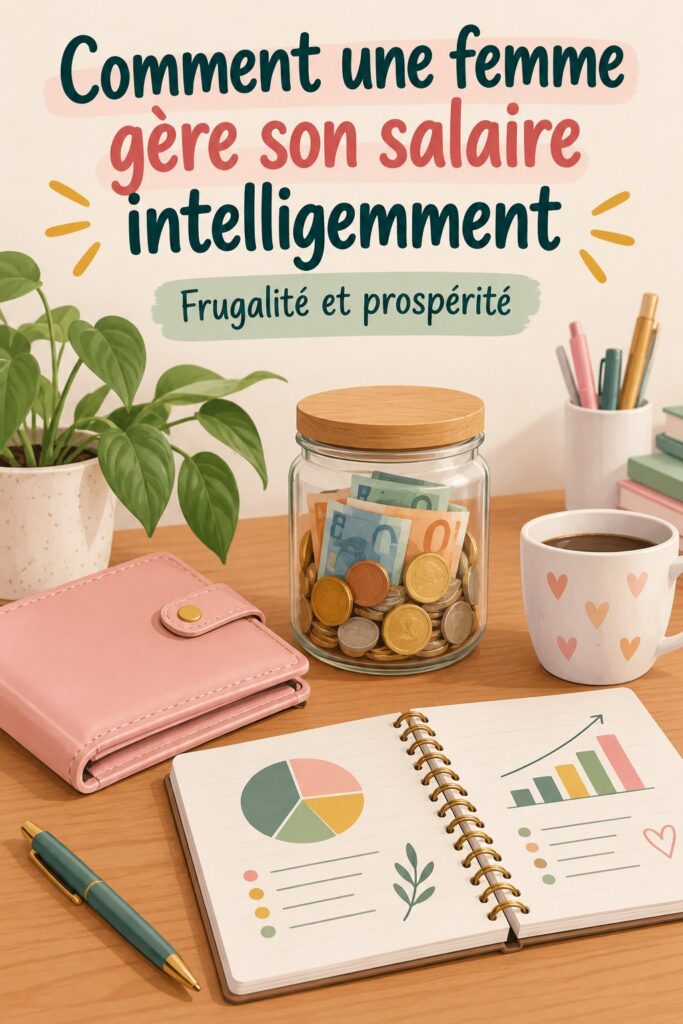 Femme souriante examinant des documents financiers avec un ordinateur portable, représentant la gestion de salaire.