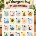 Image illustrant des petites habitudes quotidiennes pour un quotidien transformé.
