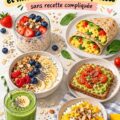 Une assiette de petit-déjeuner fruité et coloré, représentant des options nutritives faciles à préparer.