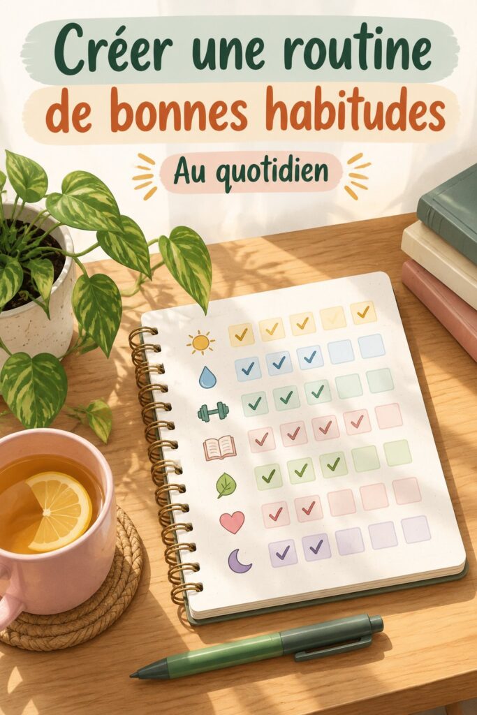 Une femme réfléchissant à ses habitudes quotidiennes et à sa routine