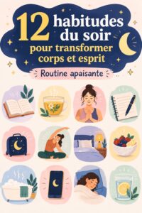 Femme préparant un environnement calme pour sa routine du soir