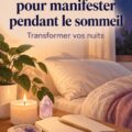 Femme méditant au coucher dans un cadre paisible, mettant en place une routine nocturne pour manifester ses rêves.